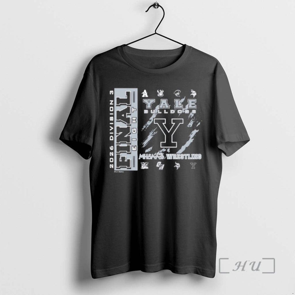 Officials Yale Bulldogs 2026 Mhsaa Team Wrestling - Adult & Kids T-Shirts, Sweatshirts & Hoodies apparel design preview 1