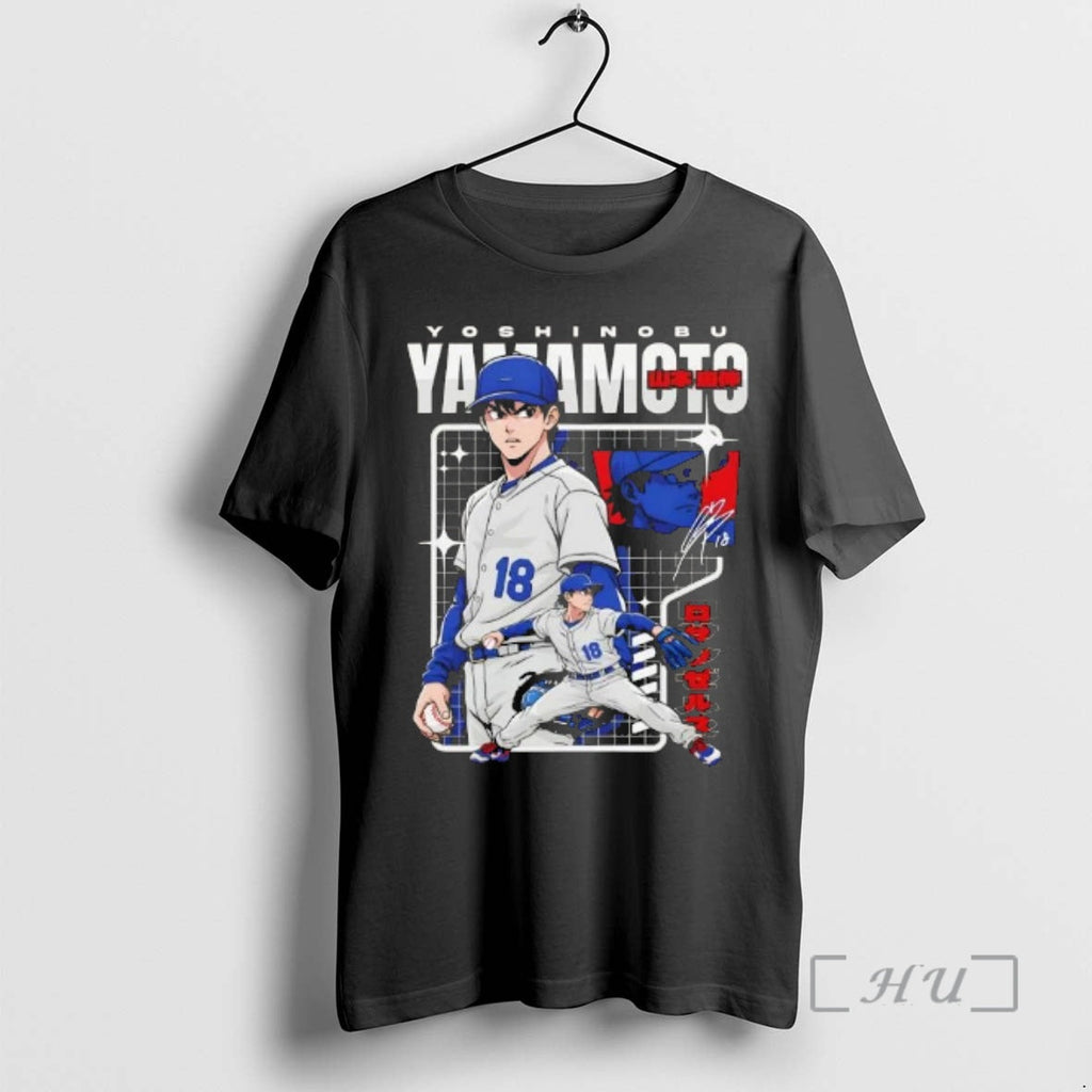 Officials Yoshinobu Yamamoto Los Angeles Dodgers - Adult & Kids T-Shirts, Sweatshirts & Hoodies apparel design preview 1