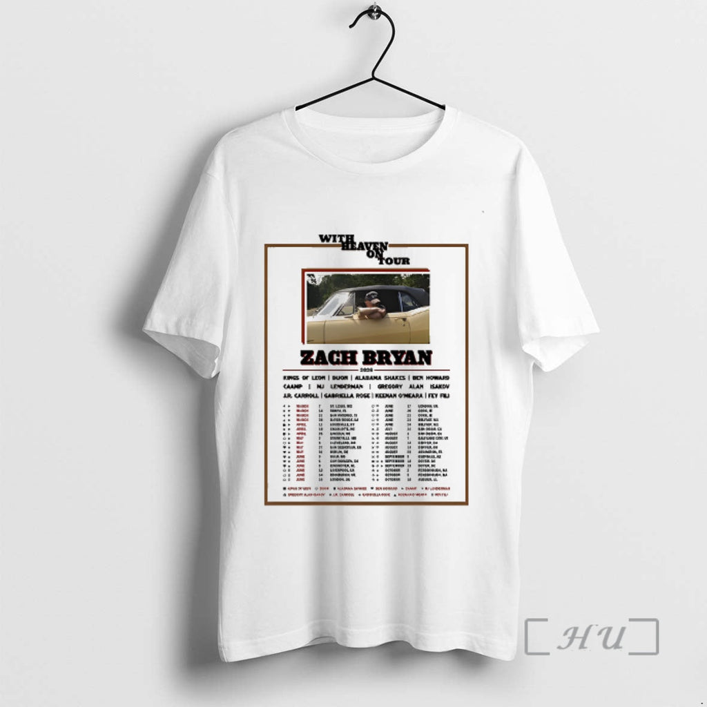 Officials Zach Bryan Heaven Tour 2026 - Adult & Kids T-Shirts, Sweatshirts & Hoodies apparel design preview 1
