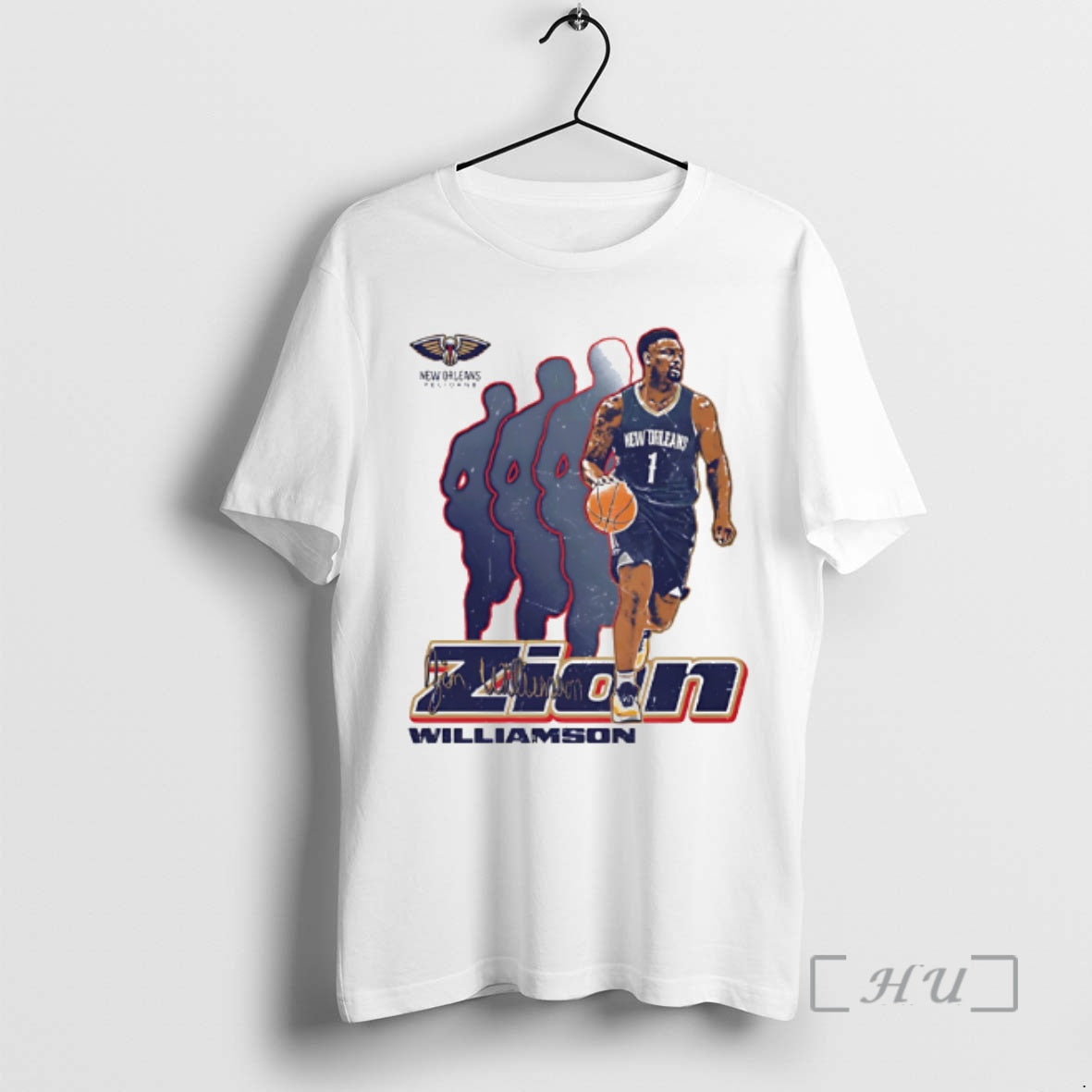Officials Zion Williamson New Orleans Pelicans Retro - Adult & Kids T-Shirts, Sweatshirts & Hoodies apparel design preview 1