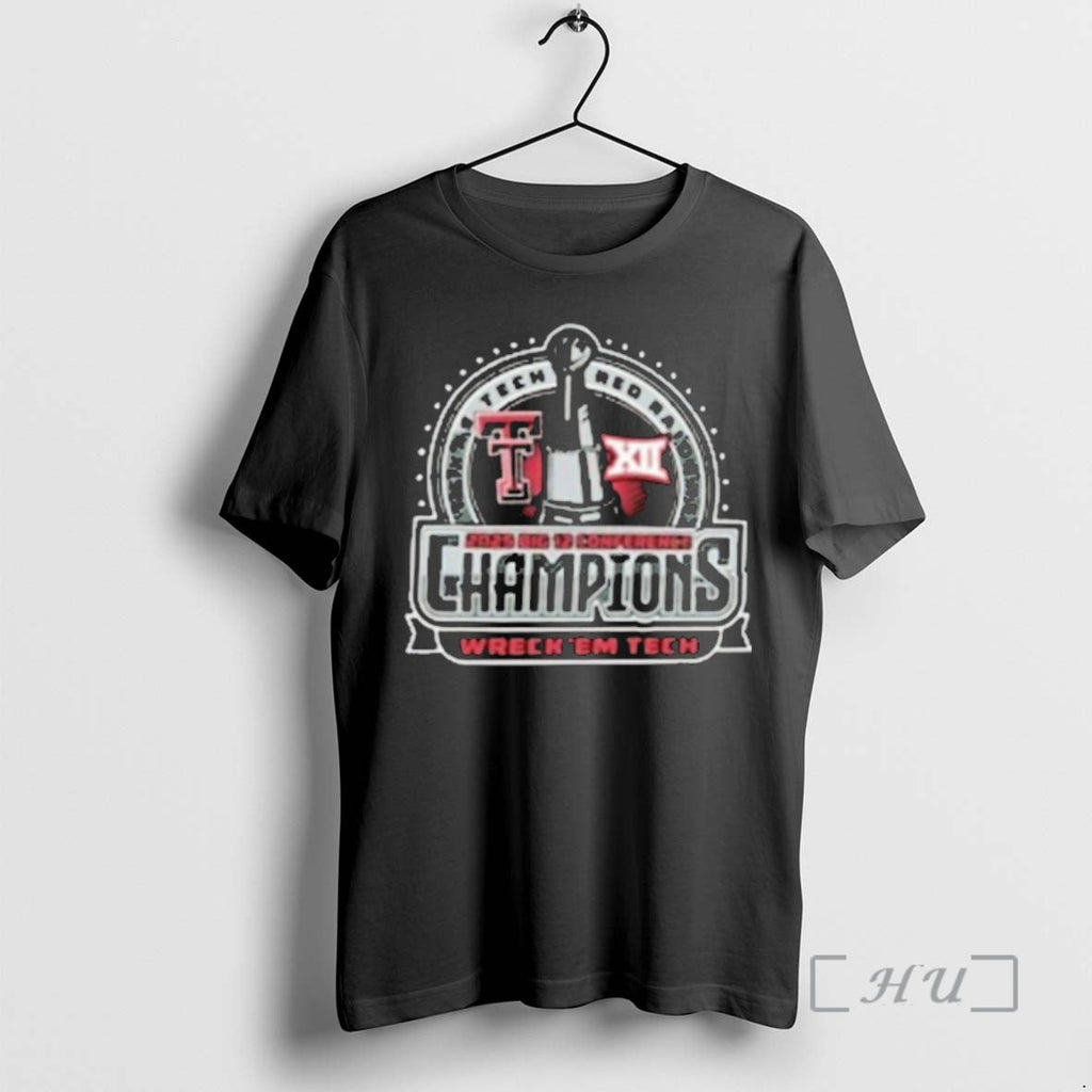 Officials Texas Tech Big 12 Championship Wreck Em - Adult & Kids T-Shirts, Sweatshirts & Hoodies apparel design preview 1