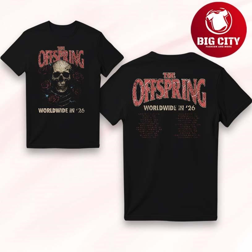 Offspring Rose Skull 2026 Ladies Tour Two Sided - Adult & Kids T-Shirts, Sweatshirts & Hoodies apparel design preview 1