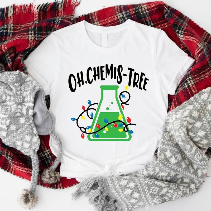 Oh Chemistree Chemistry Science Student X Mas Party - Adult & Kids T-Shirts, Sweatshirts & Hoodies apparel design preview 1