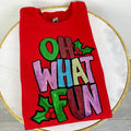 Oh What Fun Patch Gildan - Adult & Kids T-Shirts, Sweatshirts & Hoodies apparel design preview 1