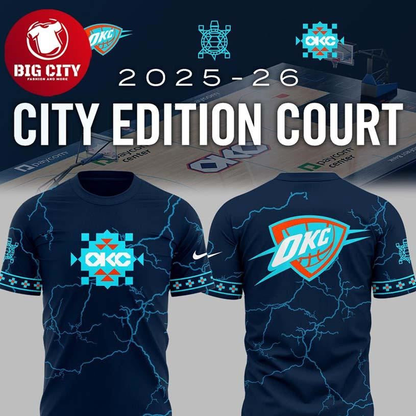 Oklahoma City Thunder Edition Court Night 2025-2026 - Adult & Kids T-Shirts, Sweatshirts & Hoodies apparel design preview 1