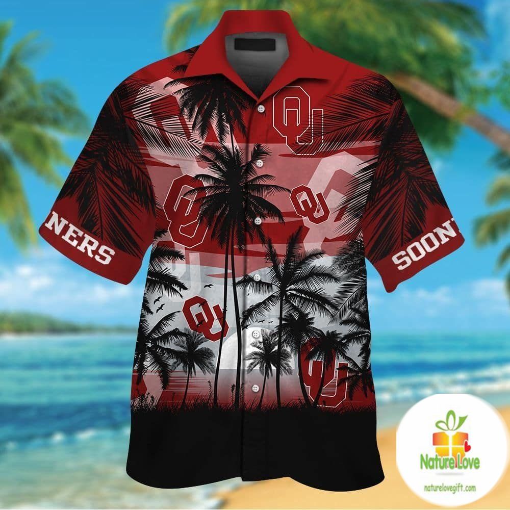 Oklahoma Sooners Hawaiian Aloha Short Sleeve Button - Adult & Kids T-Shirts, Sweatshirts & Hoodies apparel design preview 1