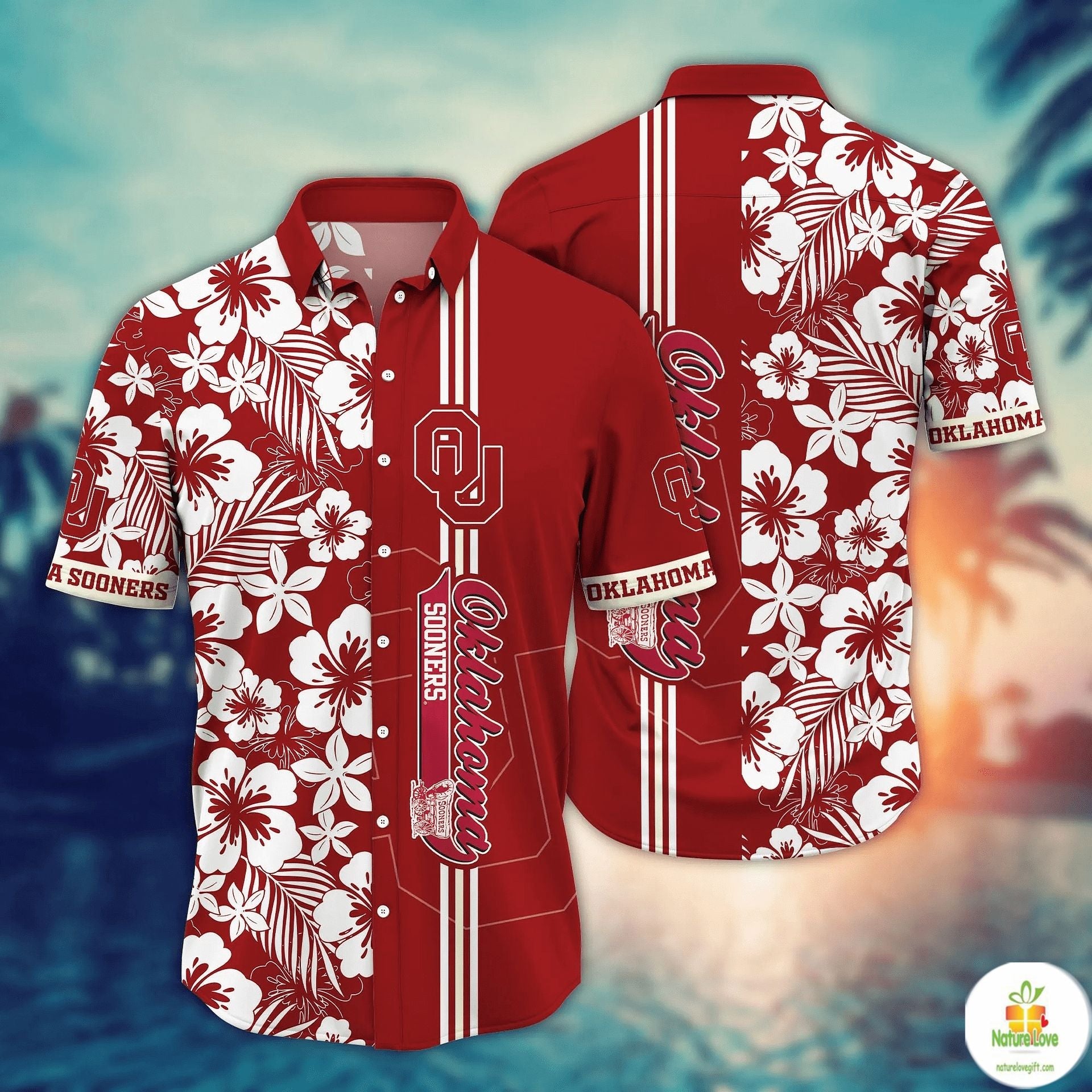 Oklahoma Sooners NCAA Hawaiian Aloha for Men Women - Adult & Kids T-Shirts, Sweatshirts & Hoodies apparel design preview 1