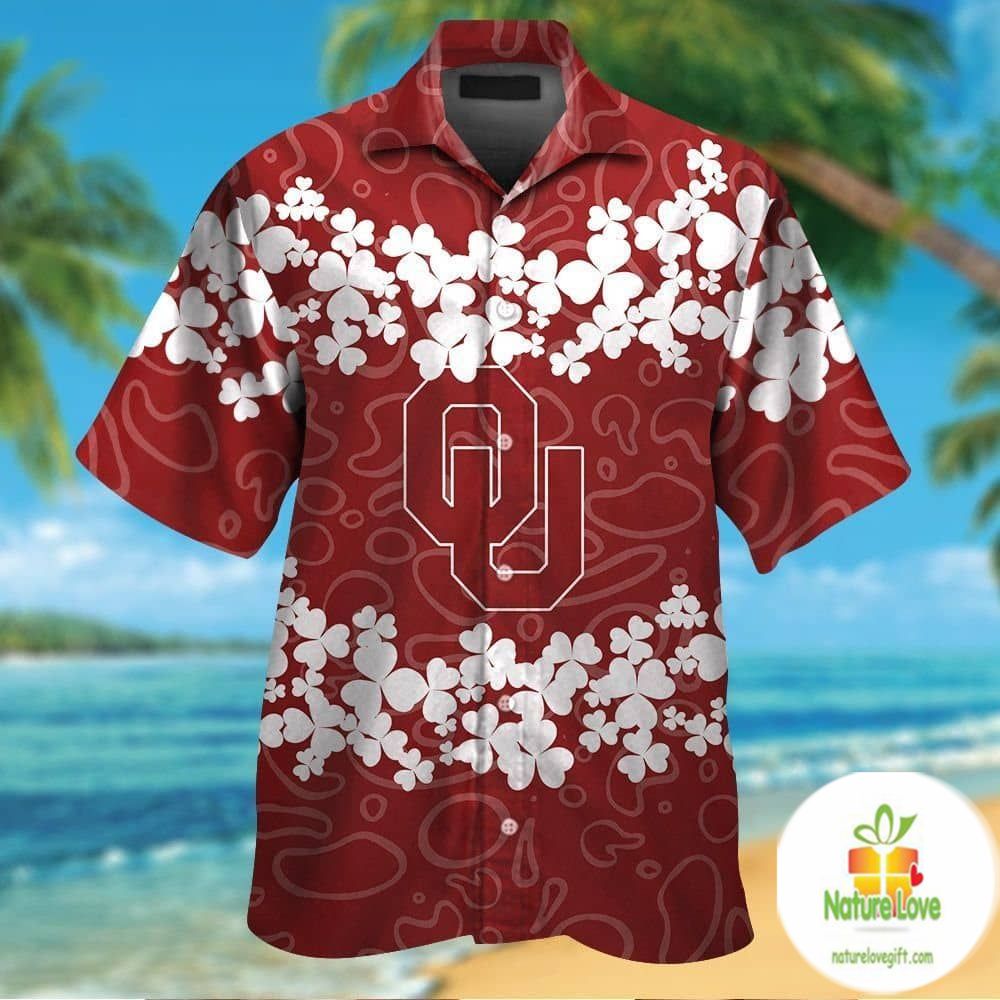 Oklahoma Sooners Hawaiian Trendy Aloha Short Sleeve - Adult & Kids T-Shirts, Sweatshirts & Hoodies apparel design preview 1