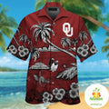 Oklahoma Sooners Hawaiian Tropical Aloha Button Up - Adult & Kids T-Shirts, Sweatshirts & Hoodies apparel design preview 1