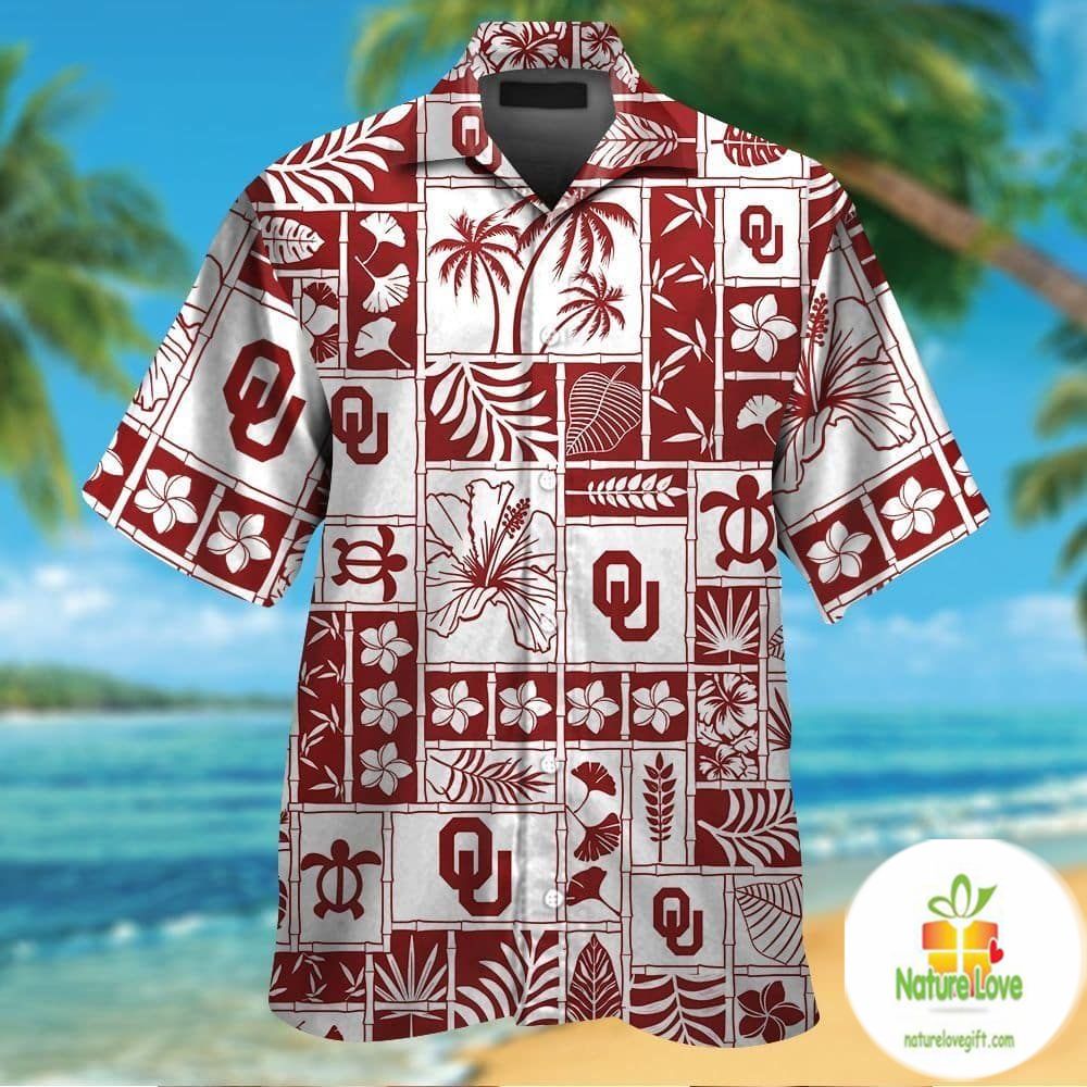 Oklahoma Sooners Hawaiian Tropical Aloha - Adult & Kids T-Shirts, Sweatshirts & Hoodies apparel design preview 1