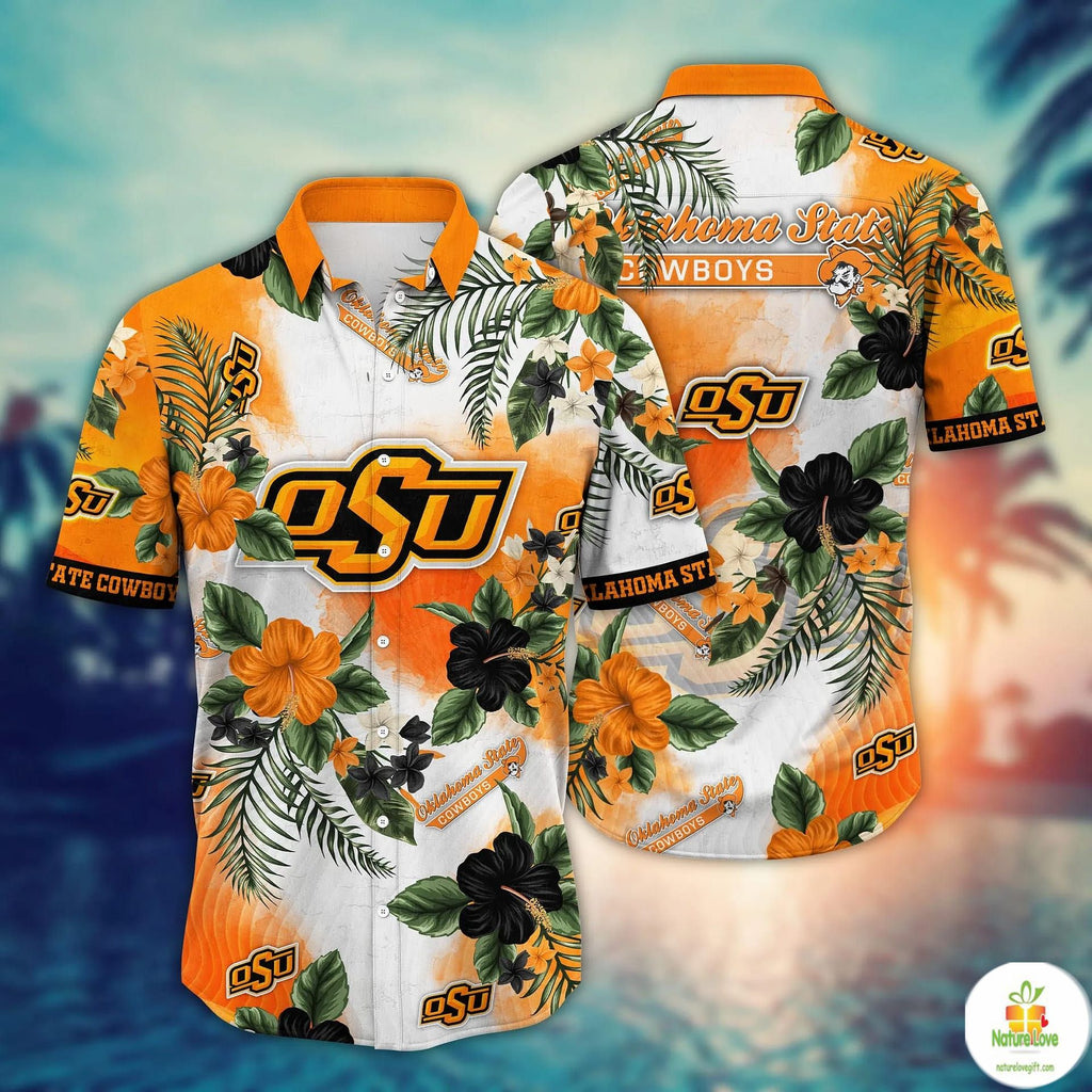 Oklahoma State Cowboys NCAA Hawaiian Aloha - Adult & Kids T-Shirts, Sweatshirts & Hoodies apparel design preview 1