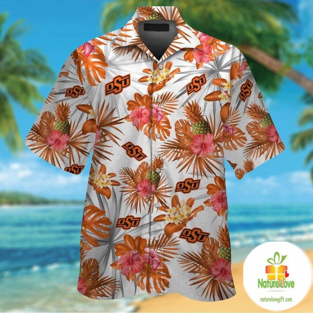 Oklahoma State Cowboys Hawaiian Short Sleeve Tropical - Adult & Kids T-Shirts, Sweatshirts & Hoodies apparel design preview 1