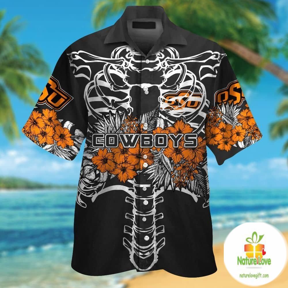 Oklahoma State Cowboys Tropical Hawaiian Short Sleeve - Adult & Kids T-Shirts, Sweatshirts & Hoodies apparel design preview 1