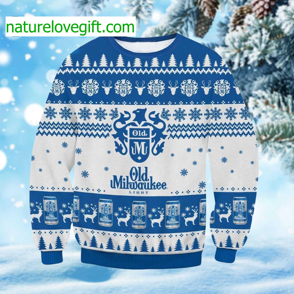 Old Milwaukee Light Ugly Christmas Sweater - Holiday Gift product image