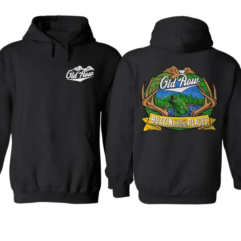 Old Row Places Perfect Hunter Fiishing Full Colors - Adult & Kids T-Shirts, Sweatshirts & Hoodies apparel design preview 1