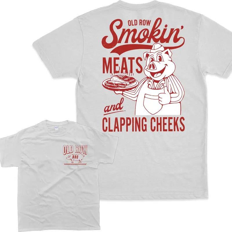 Old Row Smokin' Meats 2 Sides Clothes - Adult & Kids T-Shirts, Sweatshirts & Hoodies apparel design preview 1