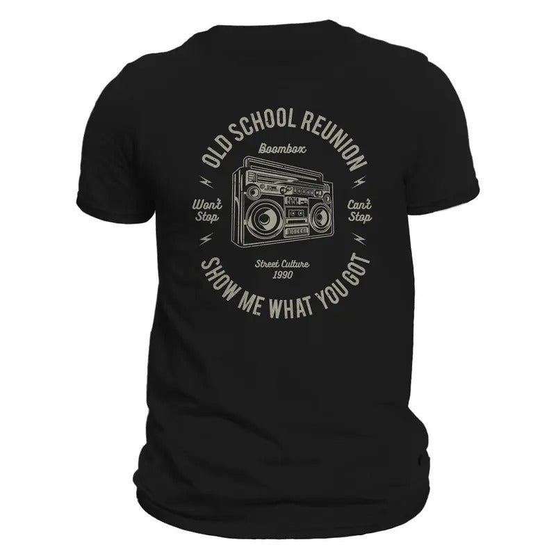 Old School Reunion Boombox Retro Casual - Adult & Kids T-Shirts, Sweatshirts & Hoodies apparel design preview 1