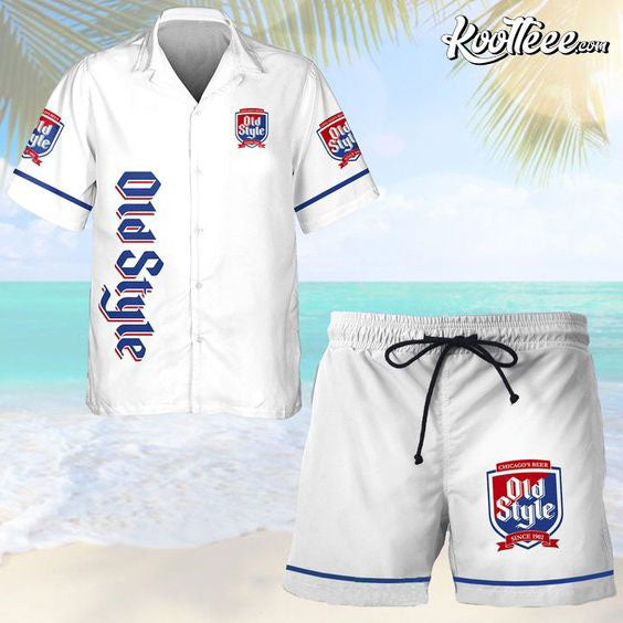 Old Style Beer Hawaiian Shorts - Adult & Kids T-Shirts, Sweatshirts & Hoodies apparel design preview 1
