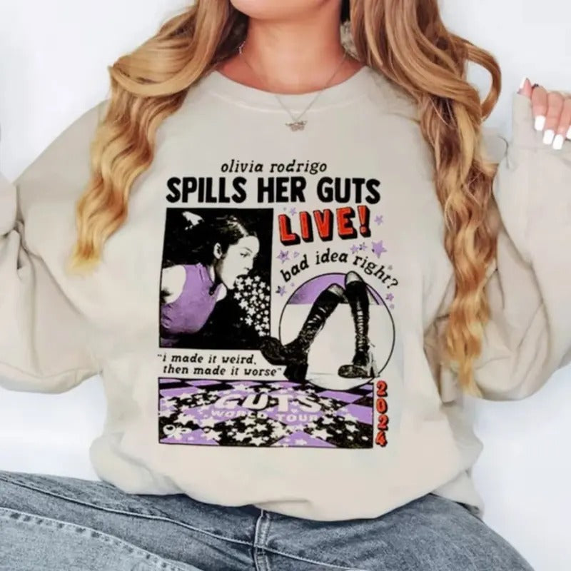 Olivia Guts Tour 2024 World - Adult & Kids T-Shirts, Sweatshirts & Hoodies apparel design preview 1