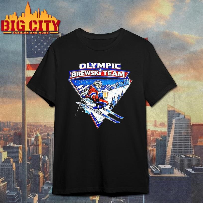 Olympic Brewski Team Drink Beer Skiing Logo - Adult & Kids T-Shirts, Sweatshirts & Hoodies apparel design preview 1