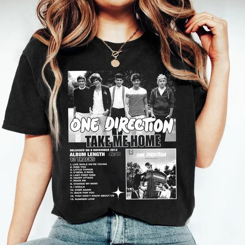 One Direction Album Music 1D Take Me Home Pop Tour - Adult & Kids T-Shirts, Sweatshirts & Hoodies apparel design preview 1