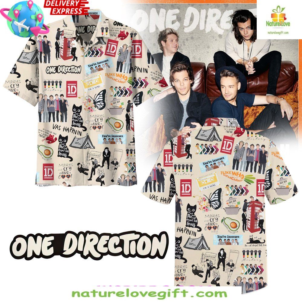 One Direction Hawaiian Limited Edition Pop Band Merch - Adult & Kids T-Shirts, Sweatshirts & Hoodies apparel design preview 1