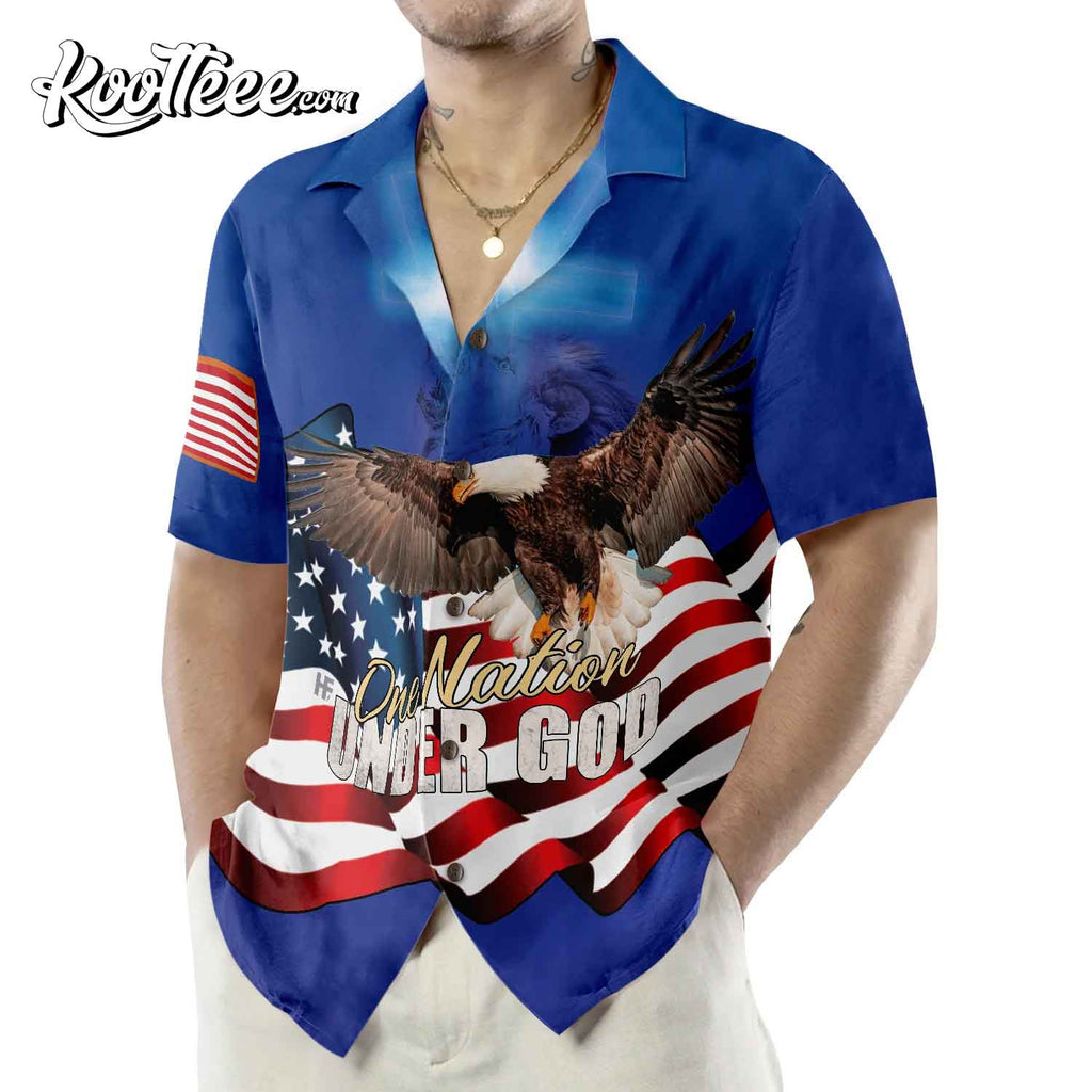 One Nation Under God V2 Hawaiian - Adult & Kids T-Shirts, Sweatshirts & Hoodies apparel design preview 1