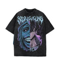 One Sided Heavy Acid Washed Anime Streetwear Gym - Adult & Kids T-Shirts, Sweatshirts & Hoodies apparel design preview 1