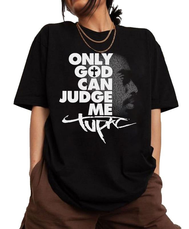 Only God Can Judge Me TuPac Vintage Shakur 2Pac 90s - Adult & Kids T-Shirts, Sweatshirts & Hoodies apparel design preview 1