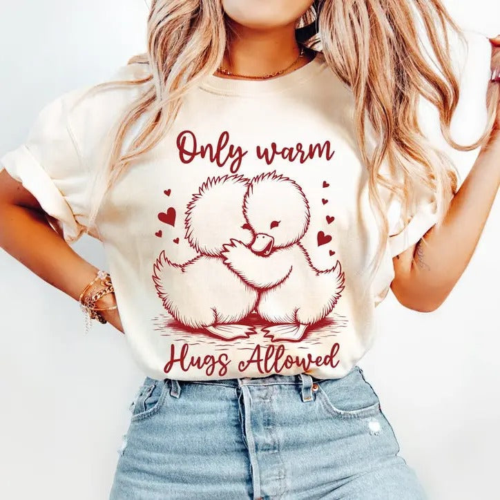 Only Warm Hugs Allowed Valentines Womenswear - Adult & Kids T-Shirts, Sweatshirts & Hoodies apparel design preview 1