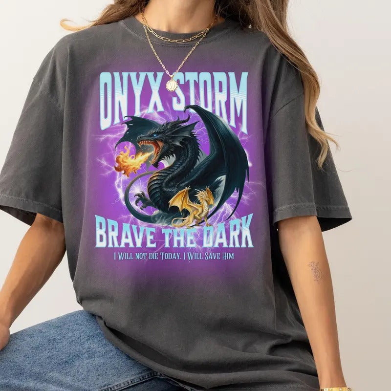 Onyx Storm Fourth Wing Book Bookish Fantasy Lover - Adult & Kids T-Shirts, Sweatshirts & Hoodies apparel design preview 1