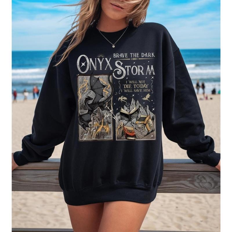 Onyx Storm Fourth Wing Bookish Xaden Riorson Readers - Adult & Kids T-Shirts, Sweatshirts & Hoodies apparel design preview 1