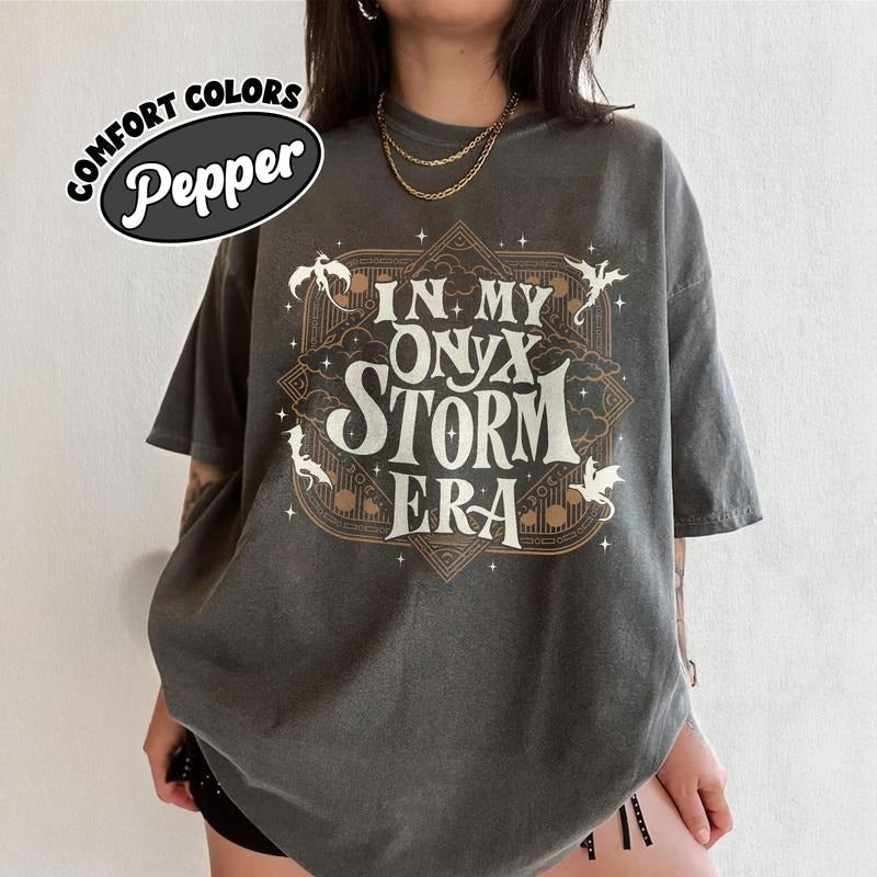 Onyx Storm Fourth Wing Basgiath War College Dragon - Adult & Kids T-Shirts, Sweatshirts & Hoodies apparel design preview 1