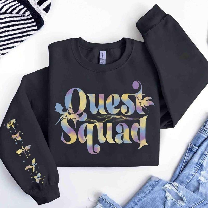 Onyx Storm Fourth Wing Quest Squad Basgiath War - Adult & Kids T-Shirts, Sweatshirts & Hoodies apparel design preview 1