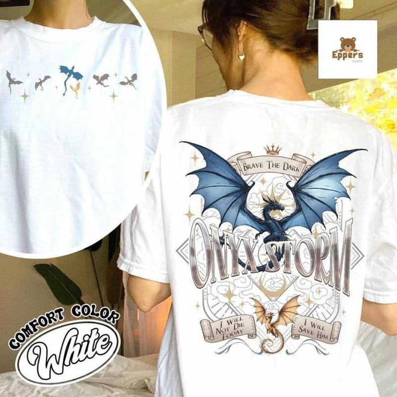 Onyx Storm I Will Save Him Not Die Today Basgiath War - Adult & Kids T-Shirts, Sweatshirts & Hoodies apparel design preview 1