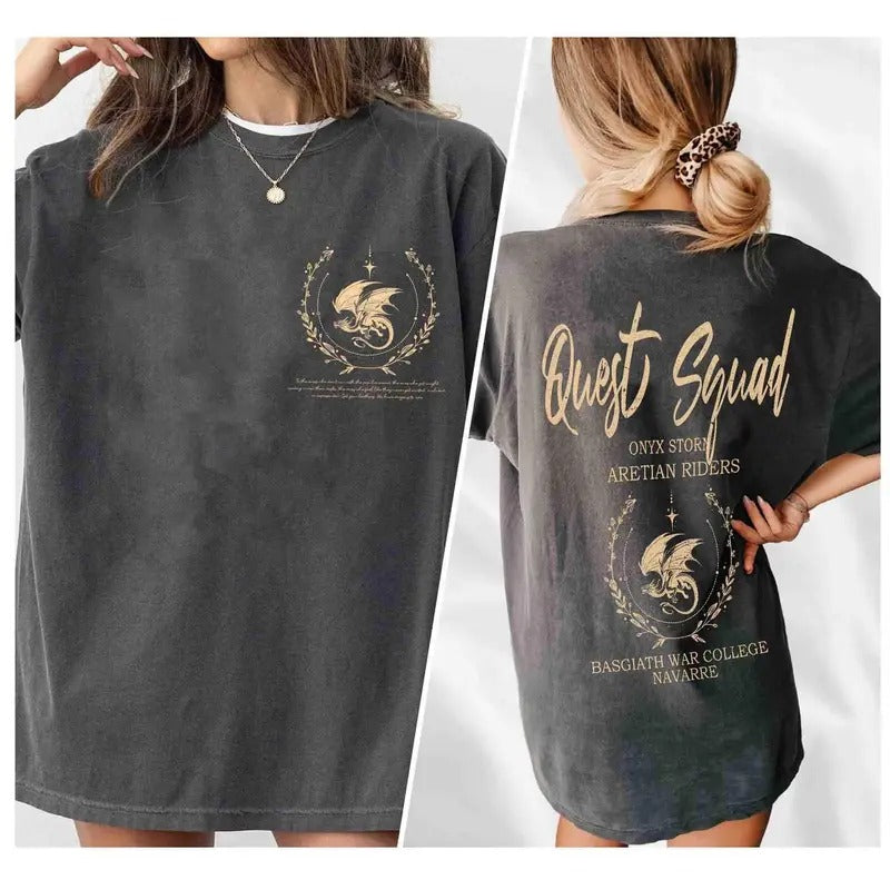 Onyx Storm Quest Squad Fourth Wing Xaden Riorson - Adult & Kids T-Shirts, Sweatshirts & Hoodies apparel design preview 1