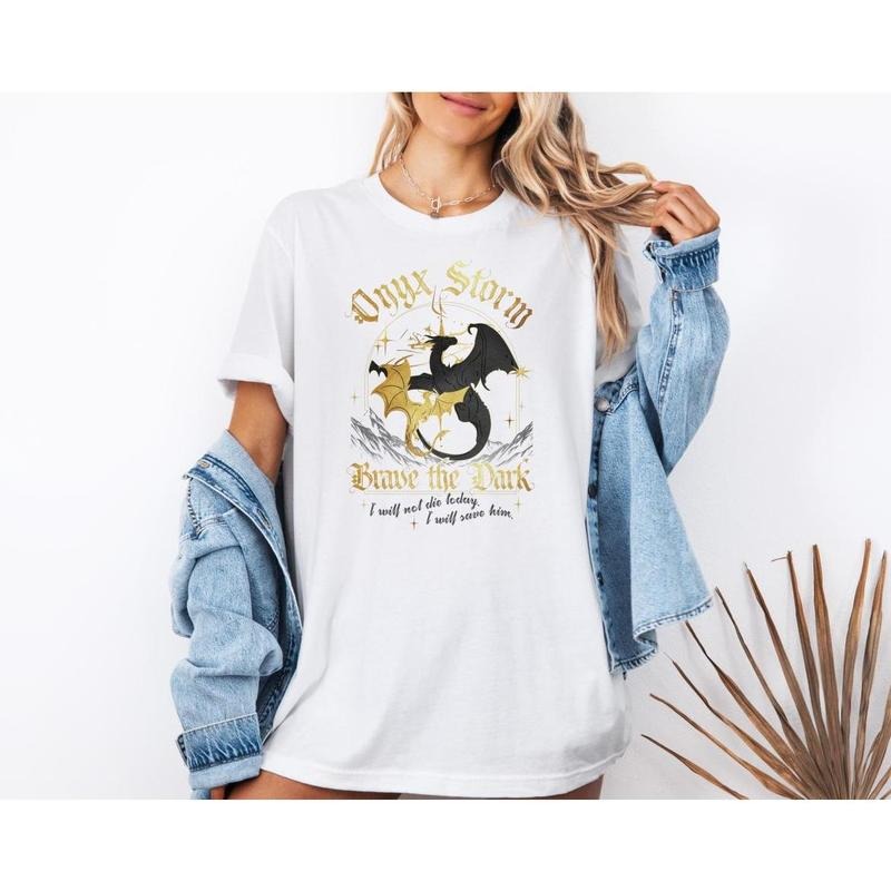 Onyx Storm Fourth Wing Dragon Rider Bookish Book - Adult & Kids T-Shirts, Sweatshirts & Hoodies apparel design preview 1