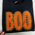 Orange Cheetah BOO Patch - Adult & Kids T-Shirts, Sweatshirts & Hoodies apparel design preview 1