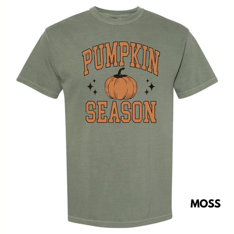 Orange Pumpkin Season Varsity Letter Comfort Colors - Adult & Kids T-Shirts, Sweatshirts & Hoodies apparel design preview 1