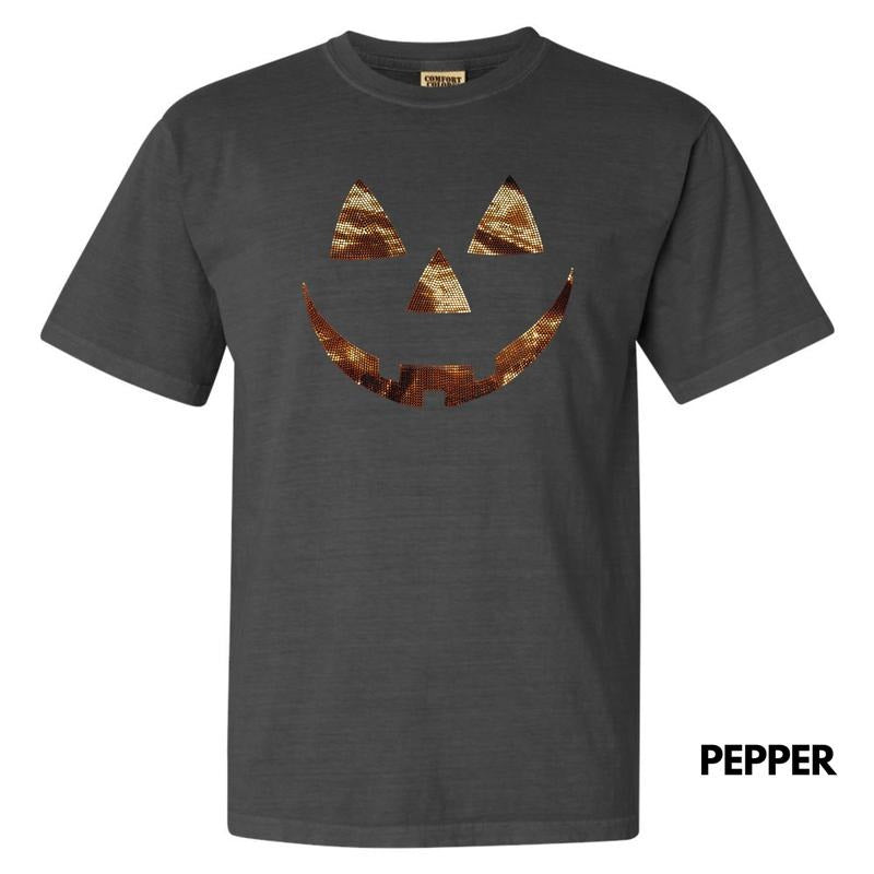 Orange SPANGLED Jack O' Lantern Comfort Colors - Adult & Kids T-Shirts, Sweatshirts & Hoodies apparel design preview 1