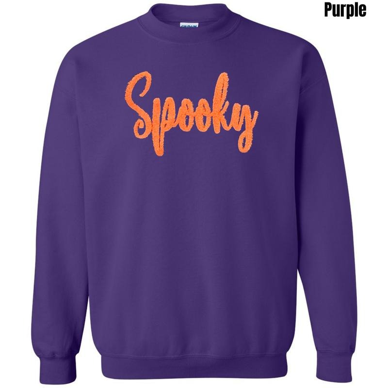 Orange Spooky Fluffy Patch - Adult & Kids T-Shirts, Sweatshirts & Hoodies apparel design preview 1