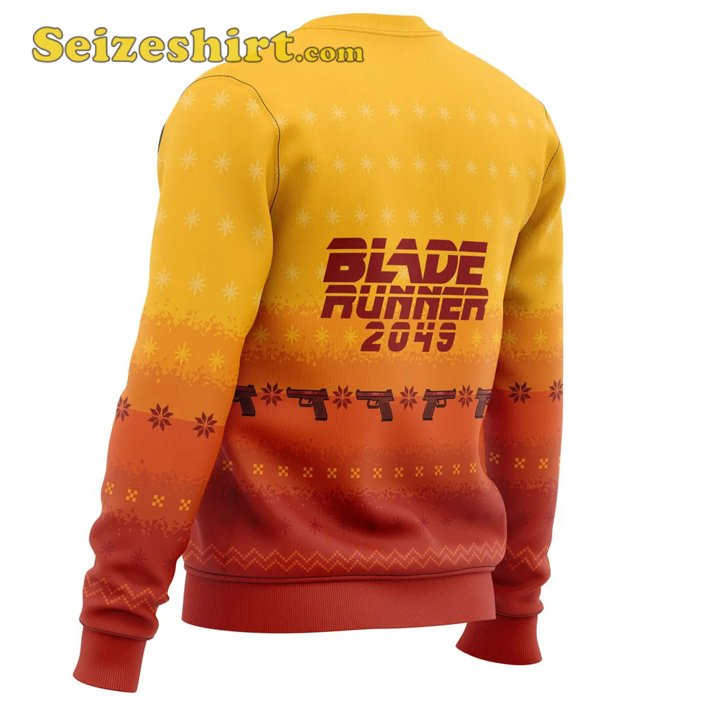 Orange Blade Runner 2049 Ugly Christmas Ugly Christmas Sweater - Holiday Gift product image 3