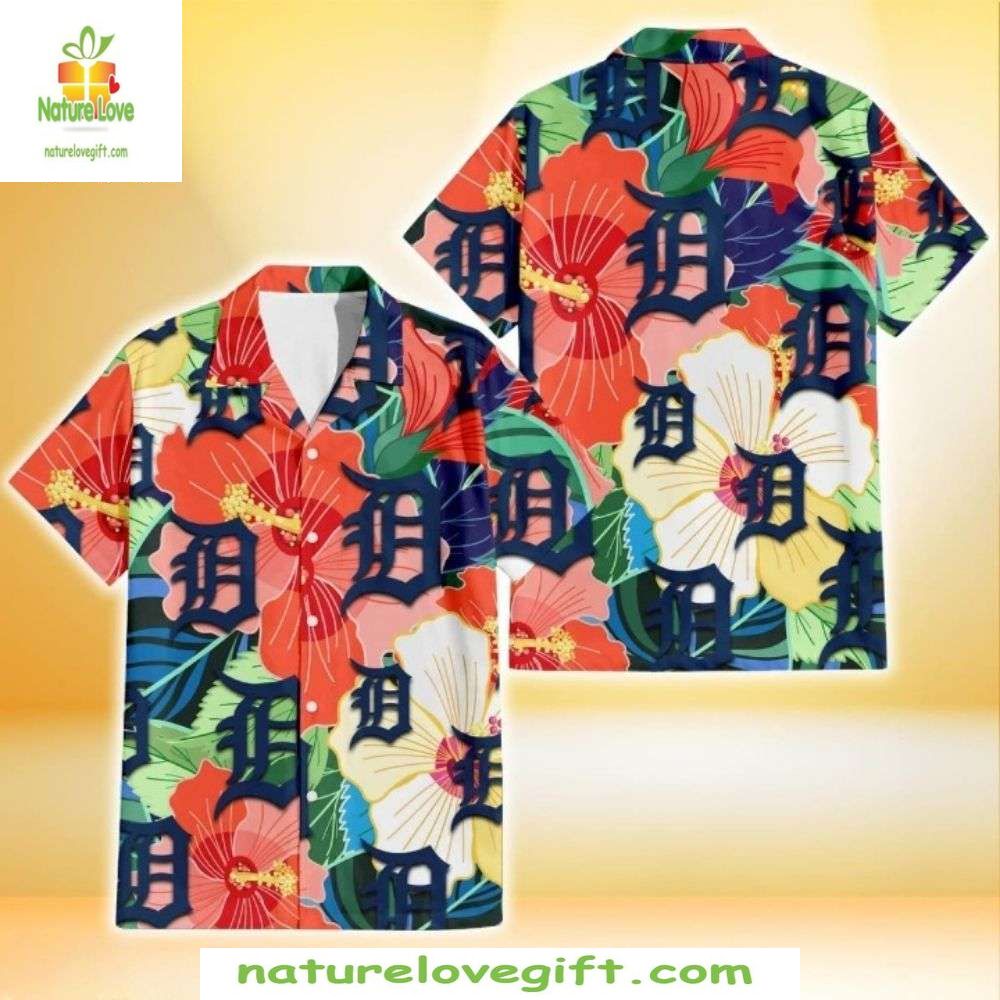 Detroit Tigers Hawaiian Stylish Baseball Apparel - Adult & Kids T-Shirts, Sweatshirts & Hoodies apparel design preview 1