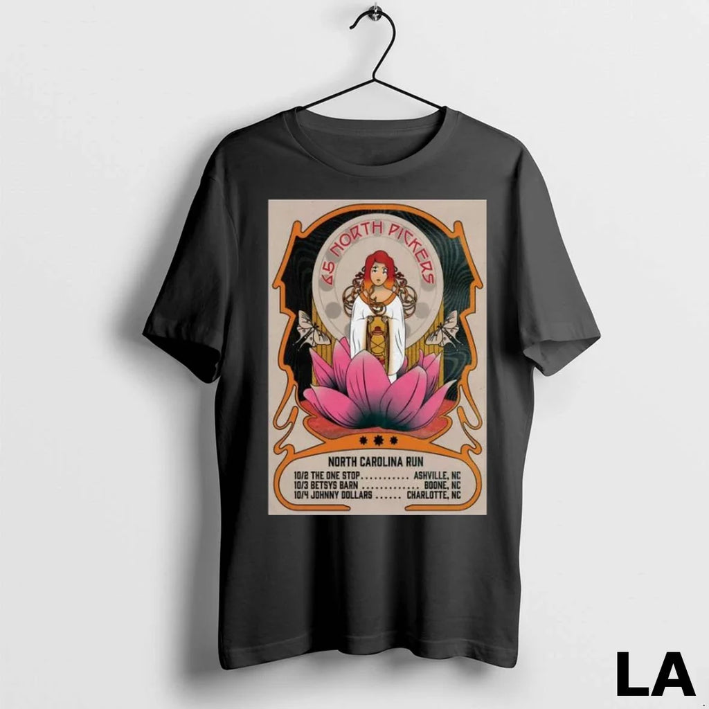 Original 65 North Pickers 2025 Carolina Tour Long - Adult & Kids T-Shirts, Sweatshirts & Hoodies apparel design preview 1