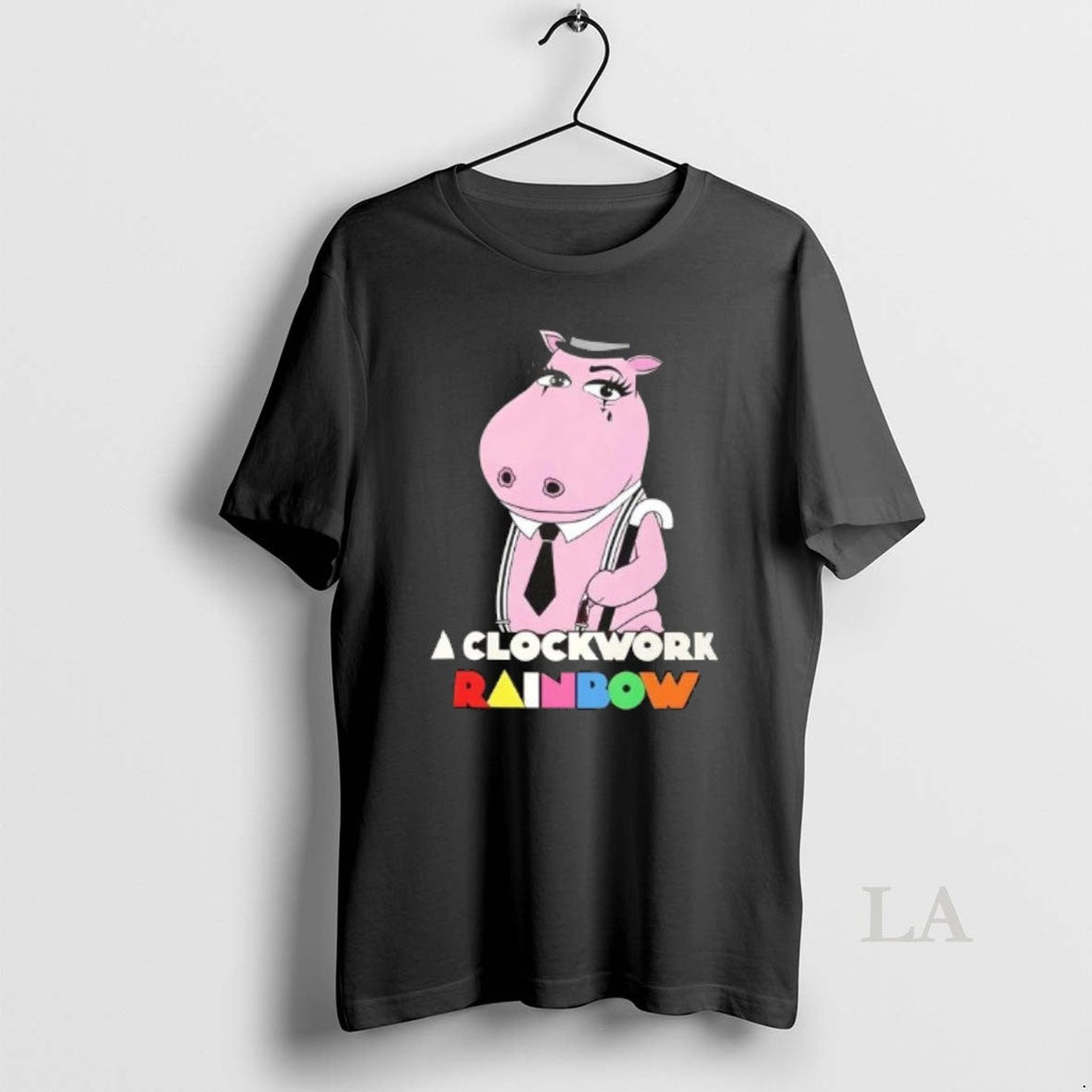 Original A Clockwork Rainbow Hippo Movie Mashup - Adult & Kids T-Shirts, Sweatshirts & Hoodies apparel design preview 1