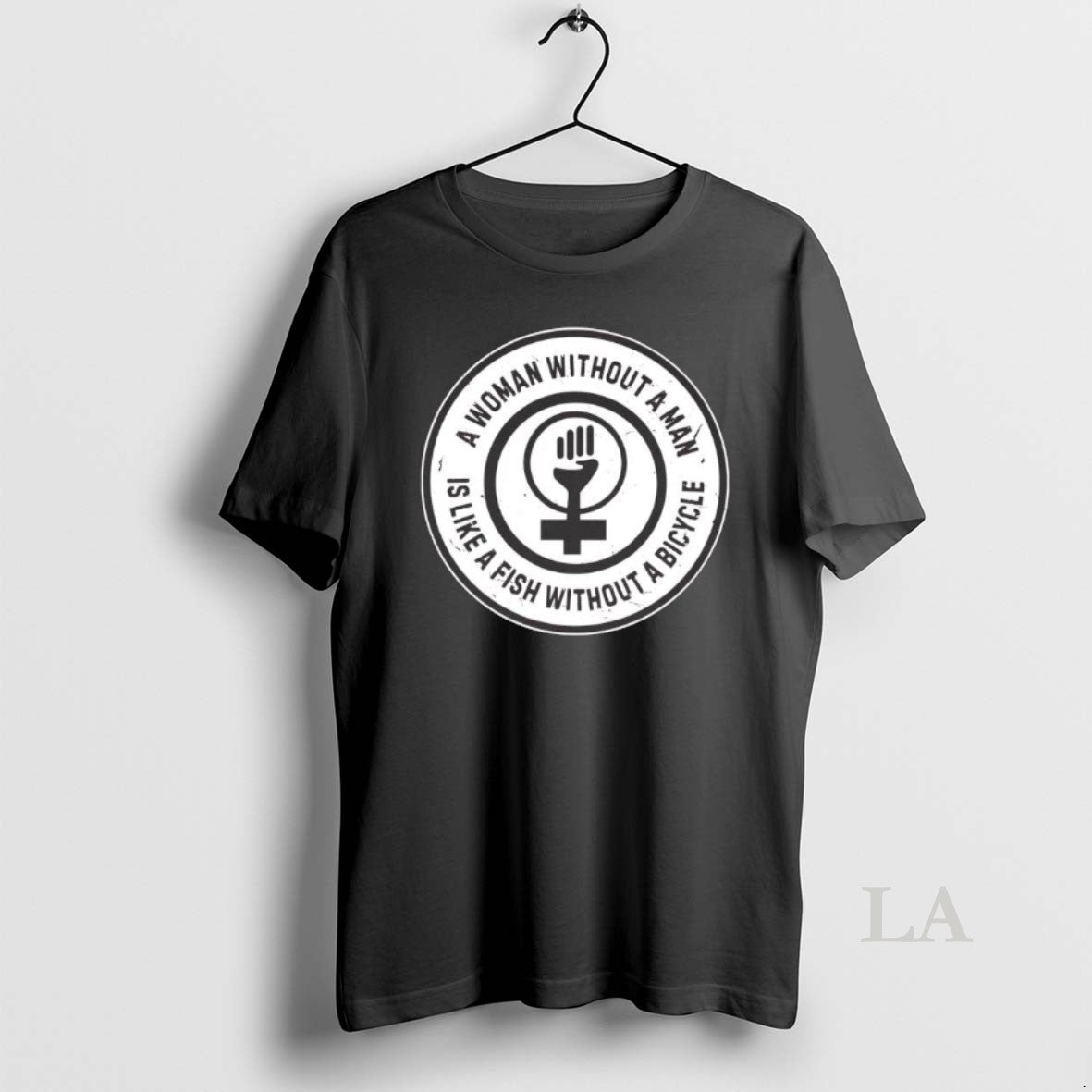 Original A Woman Without Man Is Like Fish Bicycle - Adult & Kids T-Shirts, Sweatshirts & Hoodies apparel design preview 1