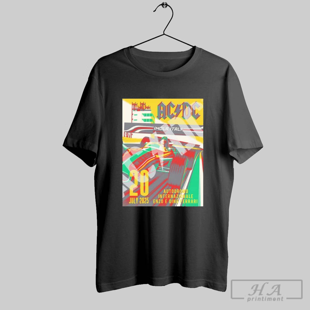 Original Ac Dc With Imola Pwr Up Tour Poster - Adult & Kids T-Shirts, Sweatshirts & Hoodies apparel design preview 1