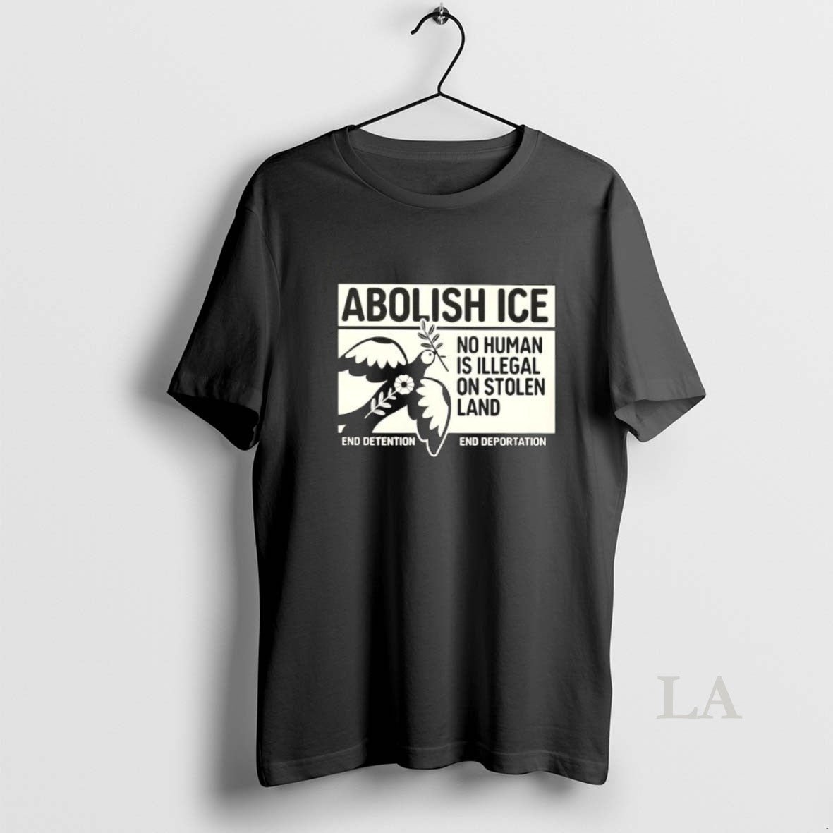 Original Abolish Ice No Human Is Illegal On Stolen - Adult & Kids T-Shirts, Sweatshirts & Hoodies apparel design preview 1