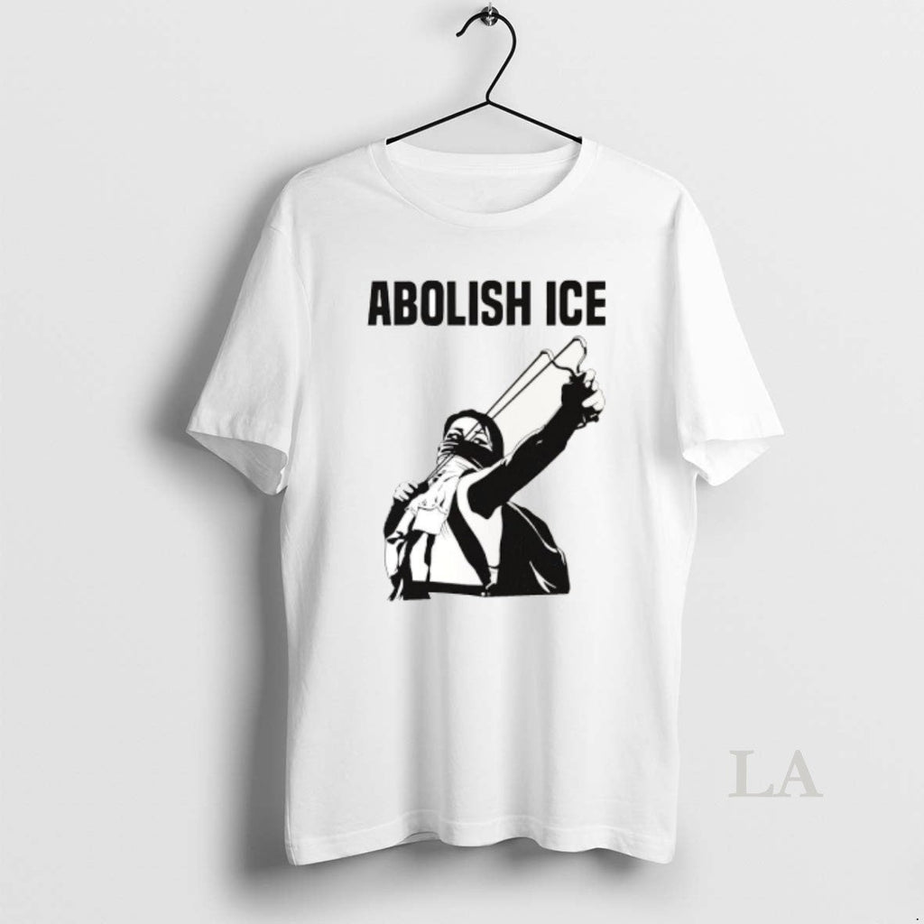 Original Abolish Ice Activist With Slingshot Graphic - Adult & Kids T-Shirts, Sweatshirts & Hoodies apparel design preview 1