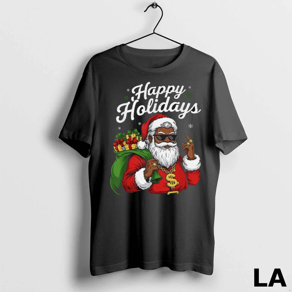 Original African American Santa Claus Black Christmas - Adult & Kids T-Shirts, Sweatshirts & Hoodies apparel design preview 1